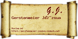 Gerstenmeier Józsua névjegykártya